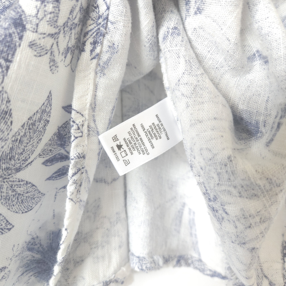 Floral Off-Shoulder Top - Blue and White - Picture 10 of 10